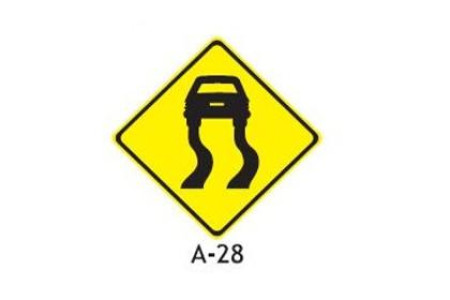 Indique o nome correto da placa A-28: